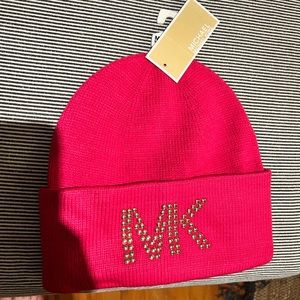 Michael Kors Hot pink winter Beanie hat